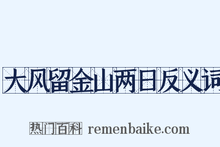 大风留金山两日反义词是什么意思的图片